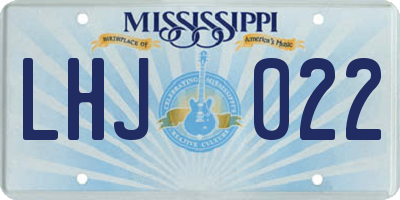 MS license plate LHJ022