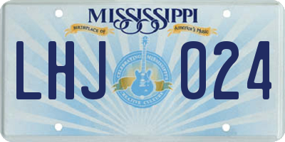 MS license plate LHJ024