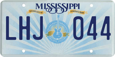 MS license plate LHJ044