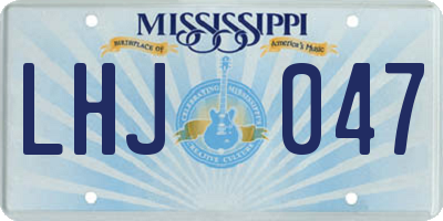 MS license plate LHJ047