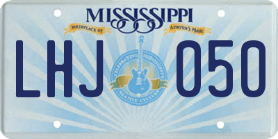 MS license plate LHJ050