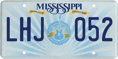 MS license plate LHJ052