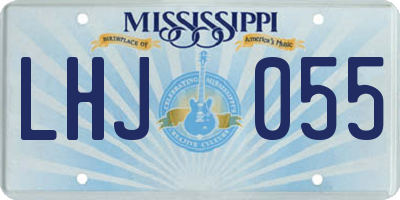 MS license plate LHJ055