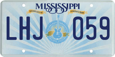 MS license plate LHJ059