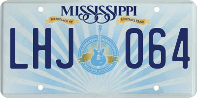 MS license plate LHJ064