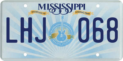 MS license plate LHJ068