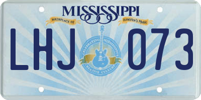 MS license plate LHJ073