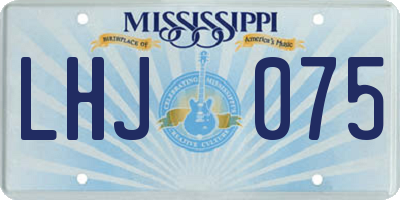 MS license plate LHJ075