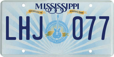 MS license plate LHJ077
