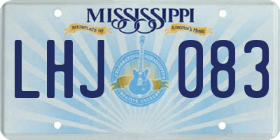MS license plate LHJ083