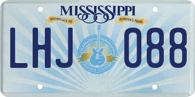 MS license plate LHJ088
