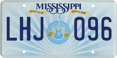 MS license plate LHJ096