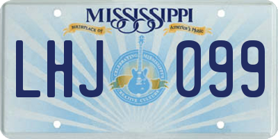 MS license plate LHJ099
