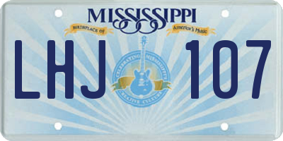 MS license plate LHJ107