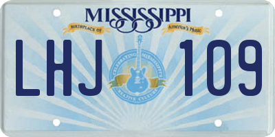 MS license plate LHJ109