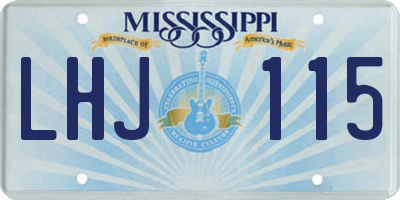 MS license plate LHJ115