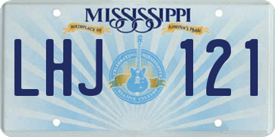 MS license plate LHJ121