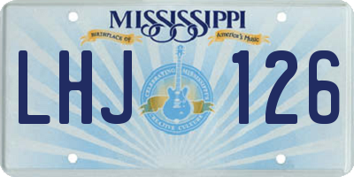 MS license plate LHJ126