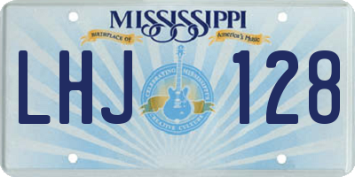 MS license plate LHJ128
