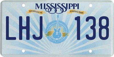 MS license plate LHJ138