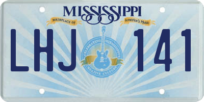 MS license plate LHJ141