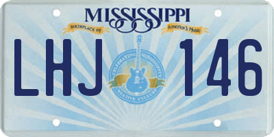 MS license plate LHJ146