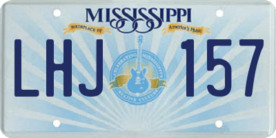 MS license plate LHJ157