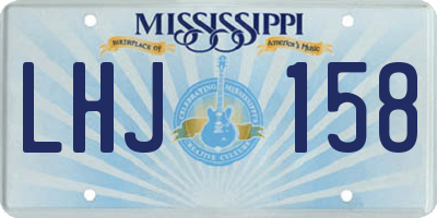 MS license plate LHJ158