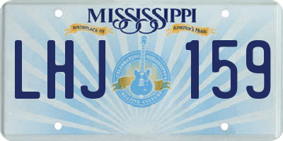 MS license plate LHJ159
