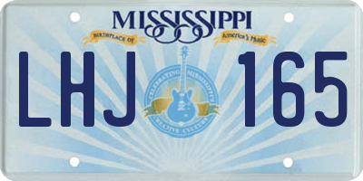 MS license plate LHJ165