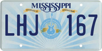 MS license plate LHJ167