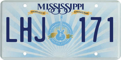 MS license plate LHJ171