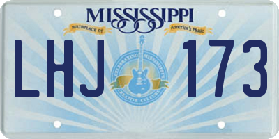 MS license plate LHJ173