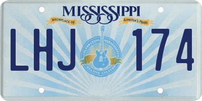 MS license plate LHJ174