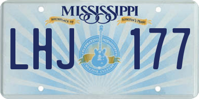 MS license plate LHJ177