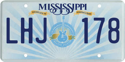 MS license plate LHJ178