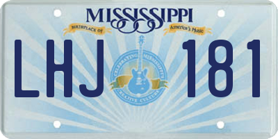 MS license plate LHJ181