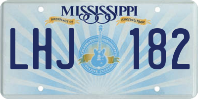 MS license plate LHJ182