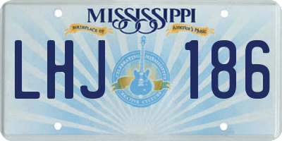 MS license plate LHJ186