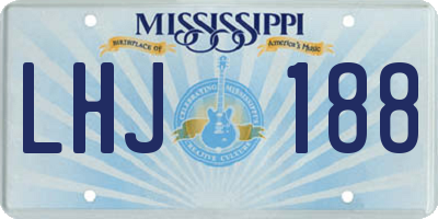MS license plate LHJ188
