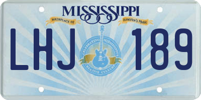 MS license plate LHJ189