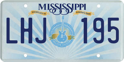 MS license plate LHJ195