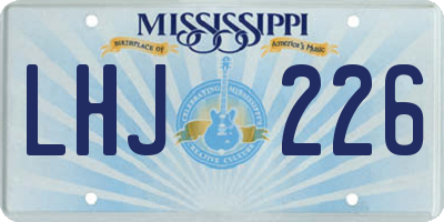 MS license plate LHJ226