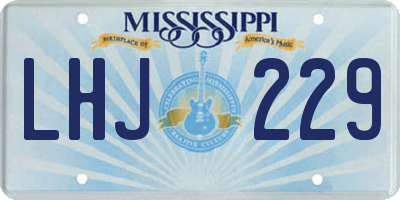 MS license plate LHJ229