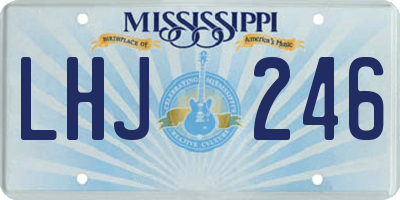 MS license plate LHJ246
