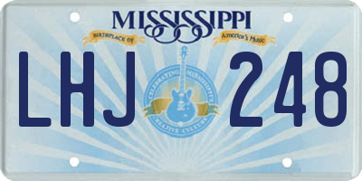MS license plate LHJ248