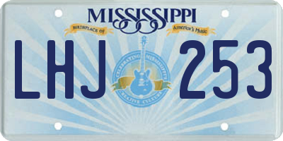 MS license plate LHJ253