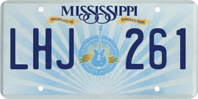 MS license plate LHJ261