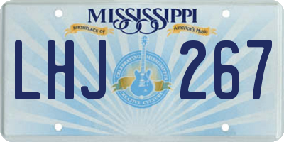 MS license plate LHJ267