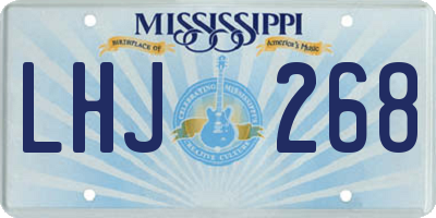MS license plate LHJ268